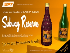 Glasgow Subway Buckfast Bottle